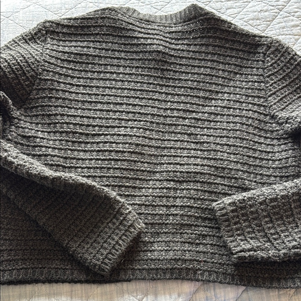 Zara Charcoal Ribbed Women's Cardigan - Picture 4 of 4